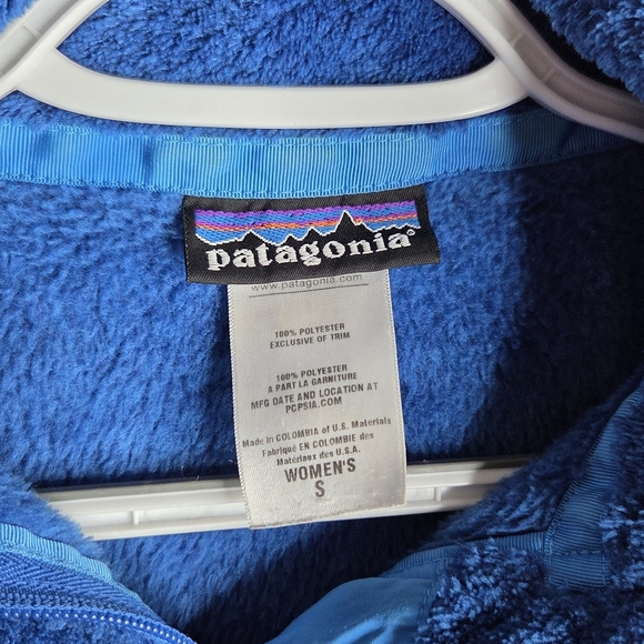 Patagonia - Women's Synchilla Polartec Bright Blue Jacket - Size Small - Picture 4 of 13